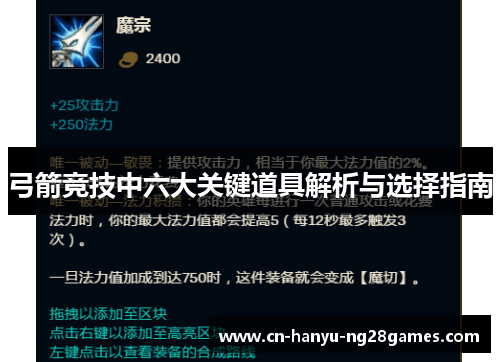 弓箭竞技中六大关键道具解析与选择指南